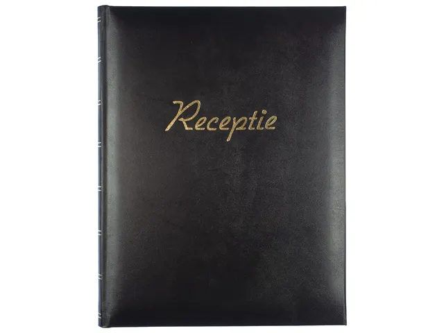 Receptiealbum Kangaro zwart met vakverdeling 26x21cm