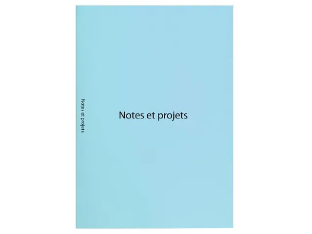 Sous cotes de dossier "notes et projets" 22x31cm bleu français