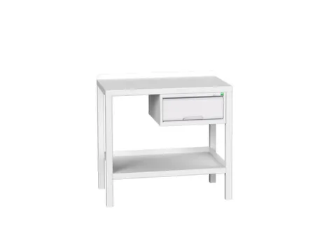 werkbank,HxBxD 910x1000x600mm,staalblad,4voeten,uitrusting: lade