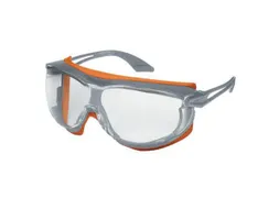 Uvex Skyguard NT 9175.275 veiligheidsbril, heldere lens, oranje/grijs
