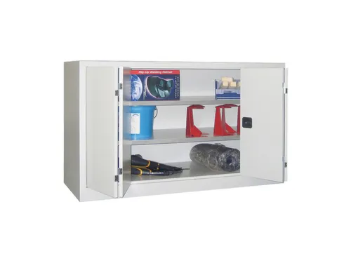 Vouwdeurkast 1000x1500x500mm 2legborden Verzinkt Ral7035 Front Ral7035
