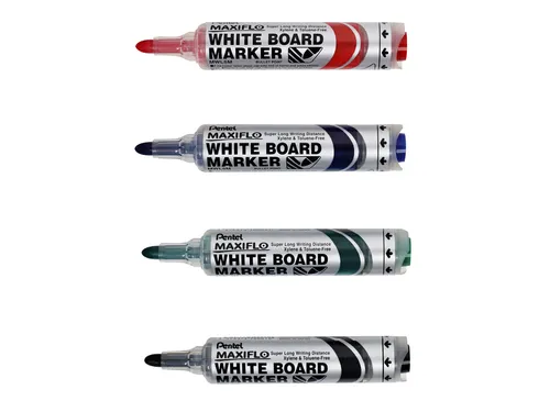 Viltstift Pentel MWL5M Maxiflo whiteboard zwart 3mm