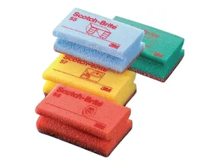 Schuurspons Scotch -Brite delicate oppervlakken 70x133mm rood 10 stuks - 3