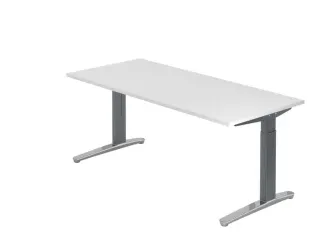 In hoogte verstelbaar bureau,HxBxD 680-850x1800x800mm,blad wit - 1