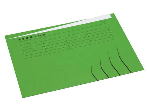 Vouwmap Secolor A4 ongelijk 225gr groen