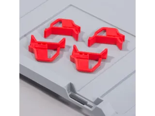 Sluitclips V. Euronorm-Bak. Schuifsluiting Rood - 1