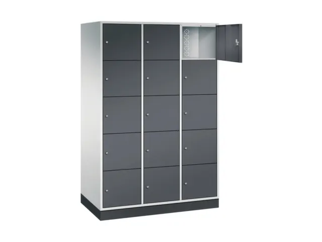 grootvolume-lockersysteem,RAL 7035/RAL 7021,HxBxD 1950x1220x600mm