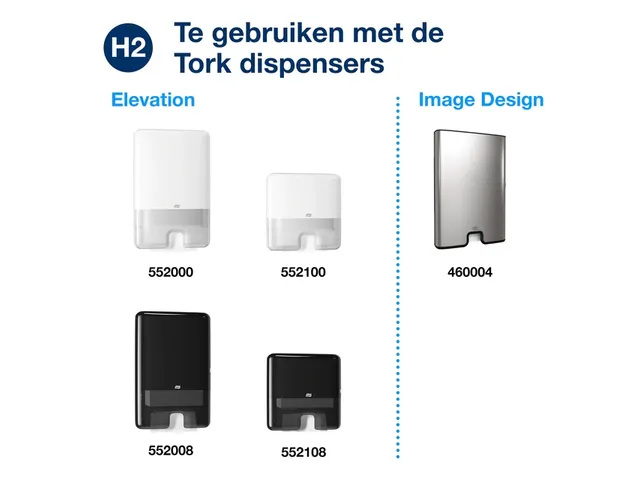 Handdoek Tork 100889 H2 Xpress compressed Premium 2-Laags Wit