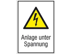 Panneau d'avertissement combiné p. int./ext. Installation sous tensio