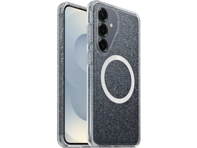React Samsung S26 Plus Hoesje Magnetic Back Cover Glitter Transparant