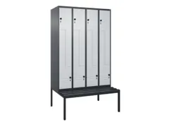 Z-garderobekast,HxBxD 2120x1200x815mm,8vak,vak B 300mm,draaigrendel