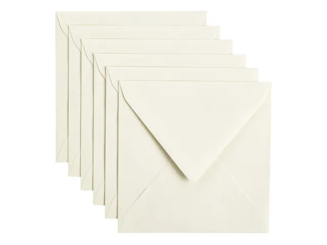 Envelop Papicolor 140x140mm Anjerwit gegomd pak à 6 stuks