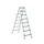 trapladder,NL,beide zijden,2x8treden,m. bekleding,balk L 2,18m