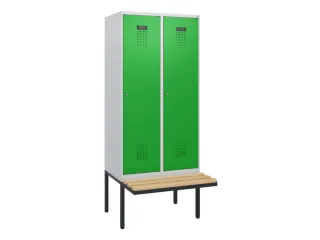 locker met bank,HxBxD 1950x800x815mm,2vak,vak B 400mm,cilinderslot - 2