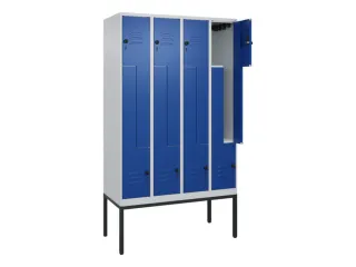 Z-garderobekast,HxBxD 2120x1200x500mm,vak B 150/300mm,draaigrendel - 2