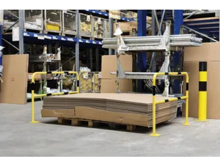 beschermbeugel,v. binnen,HxB 1000x1000mm,staal,geel/zwart - 5