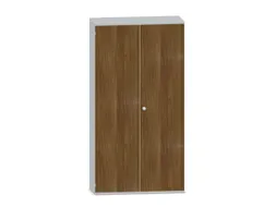 Kantoorkast 1920x1000x430mm Decor Romp Lichtgrijs Decor Front Noten