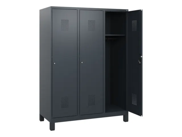 schoollocker,HxBxD 1630x1200x500mm,3vak,vak B 400mm,cil.-slot,voeten