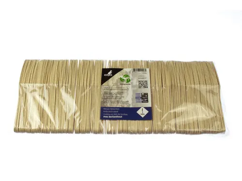 Mes Hout 200 stuks 165 mm biologisch afbreekbaar