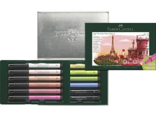 Tekenstift Faber-Castell Pitt Artist Pen Brush set 12 stuks Paris - 2
