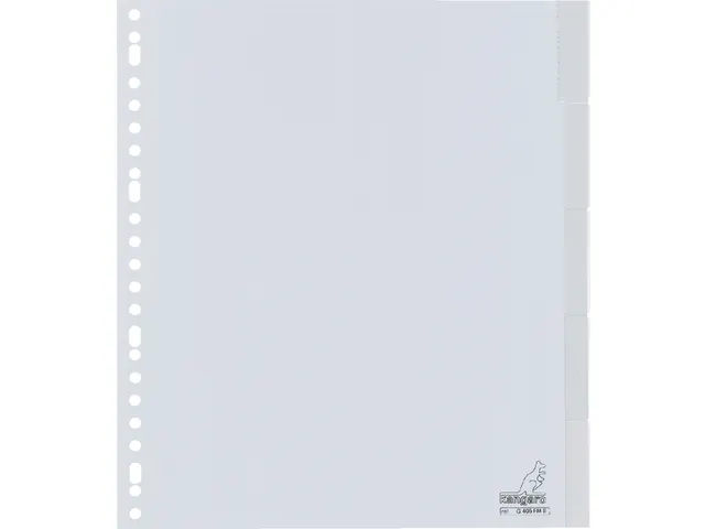 Tabbladen Kangaro A4 23-gaats G405FM-B 5-delig+venster breed PP