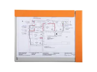 Klemplaat magnetisch PVC A4 oranje - 2