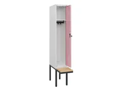 locker met bank,HxBxD 1950x300x815mm,1vak,vak B 300mm,draaigrendel