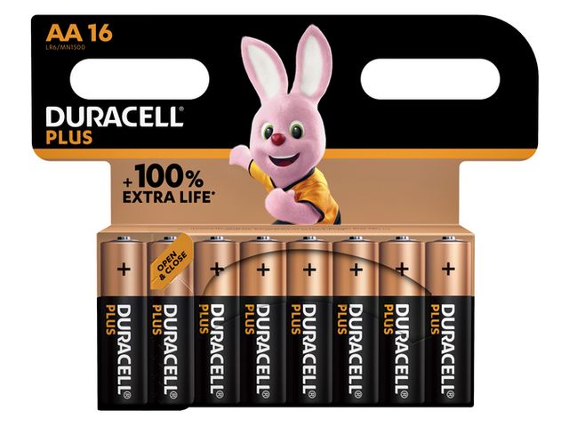 Batterij Duracell Plus 16xAA