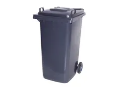 Vuilcontainer PE 240 liter HxBxD 1100x580x740mm met wielen grijs