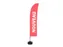 Beachflag 430cm complete set "NOUVEAU" Rood