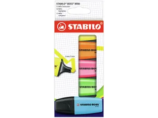 Markeerstift STABILO BOSS min assorti etui à 5 stuks - 1