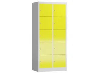 lockerkast,HxBxD 1800x800x500mm,2x5vakken,cil.-slot,romp RAL7035 - 1