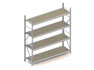 Breedvakstelling Basisveld 2500x2200x650mm 4 Houten Legborden 600kg - 1