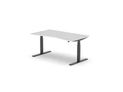 Elektrisch ihv bureau,HxBxD 650-1310x1600x900/800mm,blad wit