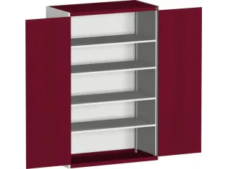 systeemkast 2000x1300x650mm 3xStalen bodem 2laden Ral7035 Ral3004 - 2