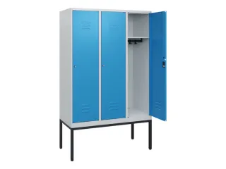 locker,HxBxD 1950x1200x500mm,3vak,vak B 400mm,cil.-slot,voetonderstel - 2