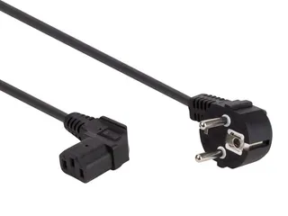 Voedingskabel Zwart CEE 7/7 90° + C13 90° L=2.5m H05VV-F 3G1.0mm² - 2