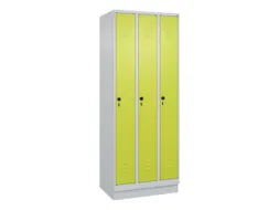 locker,HxBxD 1950x750x500mm,3vak,vak B 250mm,draaigrendel,sokkel