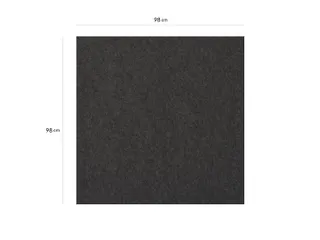 Akoestisch wandpaneel vierkant 100x100cm PET-vilt Zwart - 2