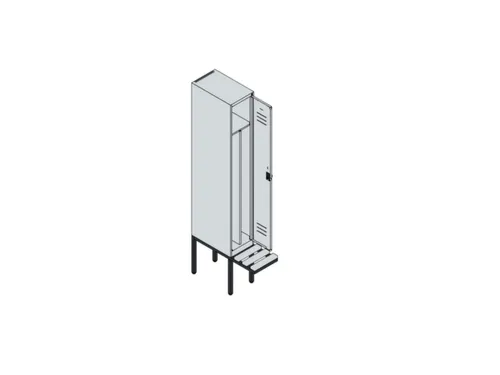 locker voor scheiding van kleding,HxBxD 2120x300x815mm,1vak