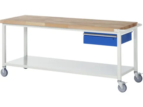 Werkbank Hxbxd 880x2000x700mm Beukenhouten Werkblad 1lade Legbord