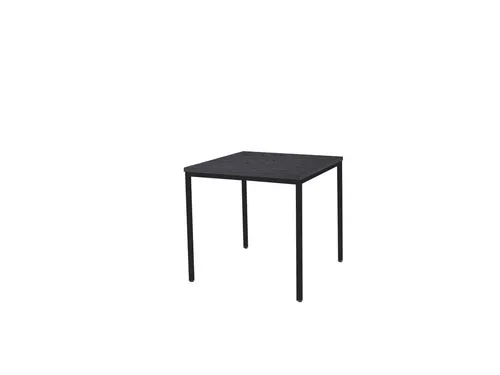 Domino Basic Tafel Vaste Hoogte 80x80 houtprint schaduw zwart 4-poots