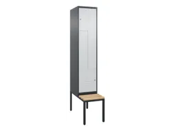 Z-garderobekast,HxBxD 2120x400x815mm,2vak,vak B 400mm,cil.-slot