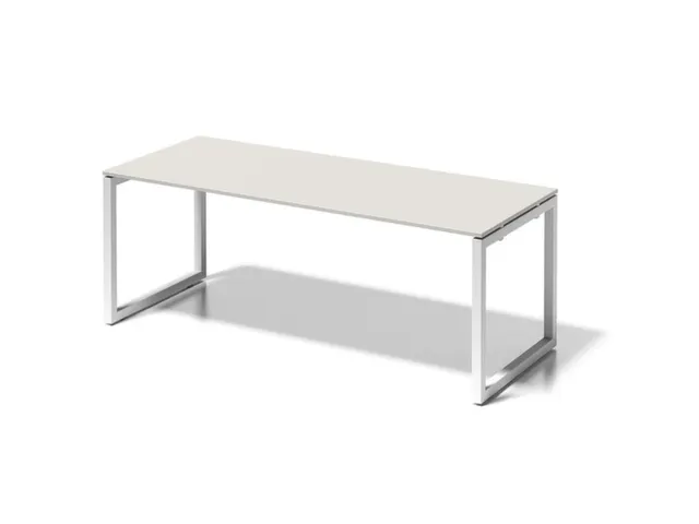 bureau,HxBxD 740x2000x800mm,blad grijswit,sledeframe verkeerswit