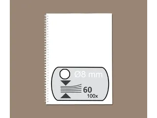 Draadrug Fellowes 8mm 34-rings A4 wit 100stuks - 1