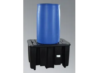 PE-opvangbak,v. 1x200l vat,opvangvol. 225l,HxBxD 600x1000x680mm - 2