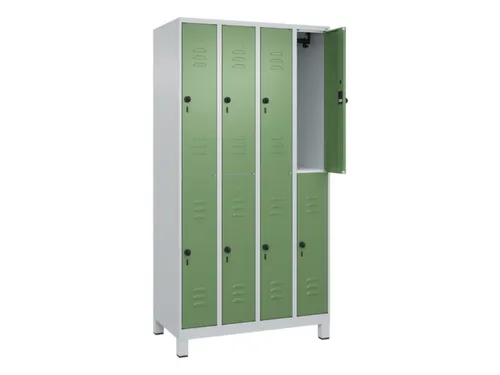 dubbeldekse locker,HxBxD 1950x1000x500mm,4x2vak.,vak B 250mm