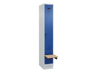 locker met bank,HxBxD 1950x300x815mm,1vak,vak B 300mm,draaigrendel - 2