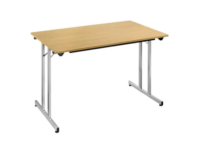 Klaptafel Vrijstaand 120x70 Cm Onderstel Aluminium Blad Beuken