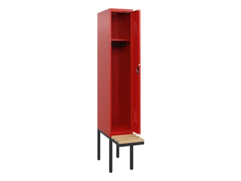 locker met bank,HxBxD 1950x300x815mm,1vak,vak B 300mm,cilinderslot